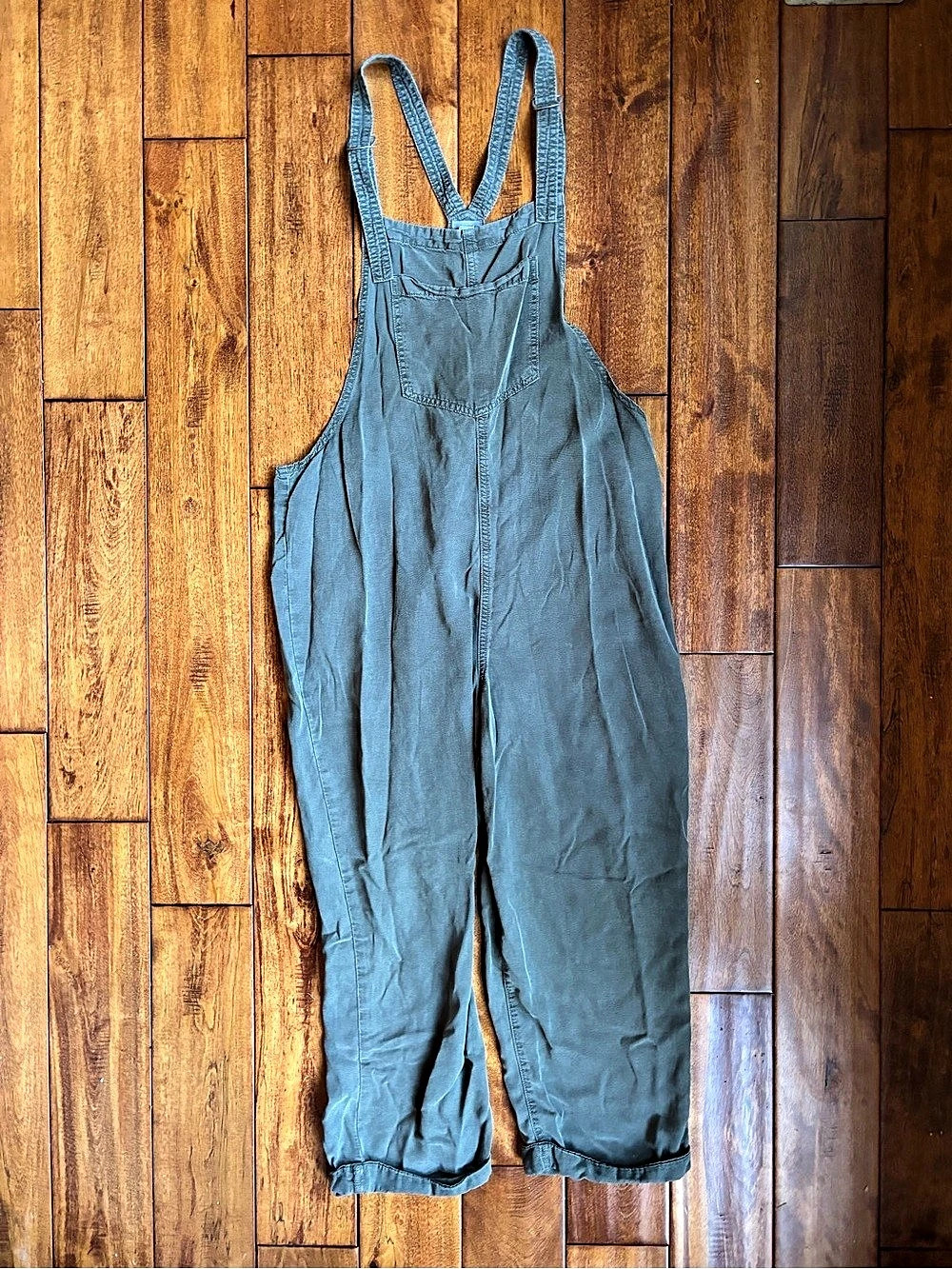 Aerie Cotton Overalls in Blue Size Large